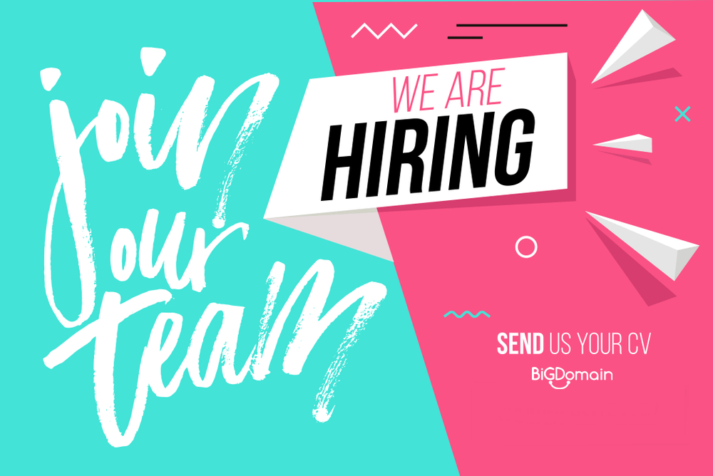 【Immediate Openings】Team BigDomain is Hiring!