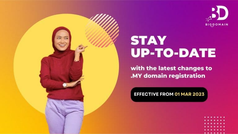 Important changes to .MY : Renewal Fee, Grace and Redemption Periods effective 01 Mar 2023 | Bigdomain Official .MY Registrar