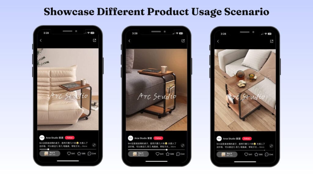 Showcase Different Product Usage Scenario