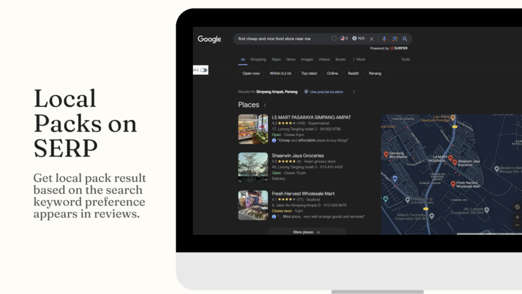 Smart Local Pack Result Based on Your Preferences