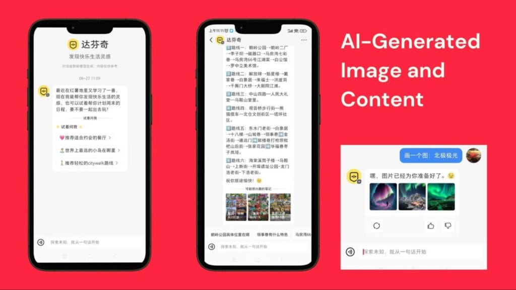Da Vinci Chat Interface and Demonstration to Plan a Trip and Generate Image