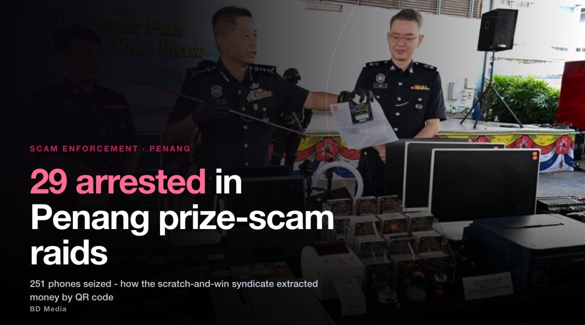 Scratch-And-Win Scam Malaysia: 29 Arrested In Penang Raids