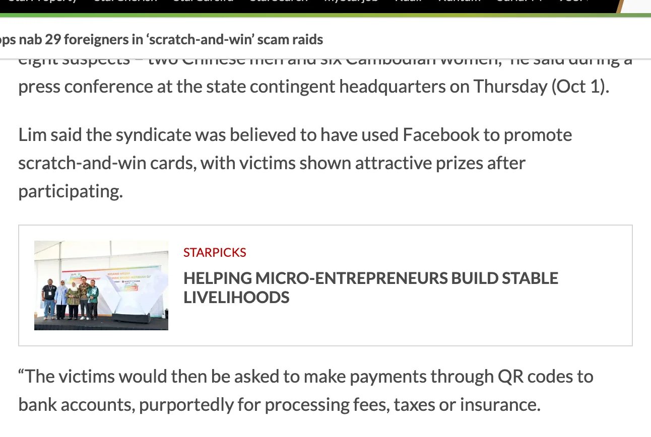 The Star report, showing the passage containing "processing fees, taxes or insurance"