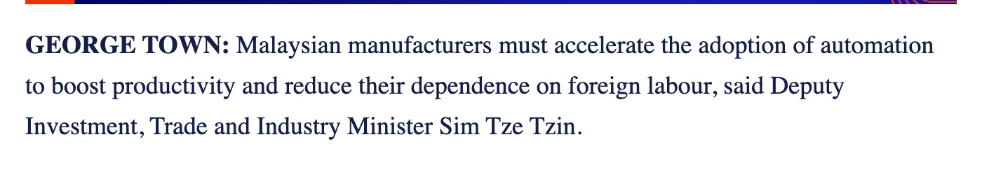 The Sun report, showing the passage containing "automation"